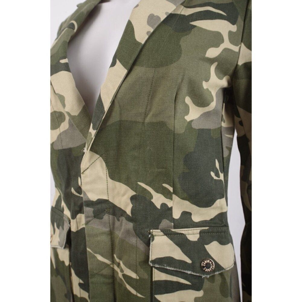 Zadig & Voltaire Womans Virginia Camo Blazer Jacket S Green Kaki Camouflage NWT - Picture 5 of 7